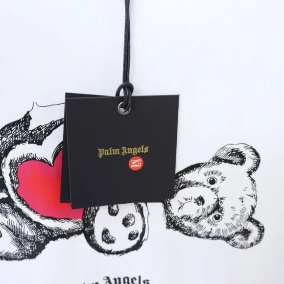 PALM ANGELS White Print Short Sleeve T-shirt - Picture 6 of 8